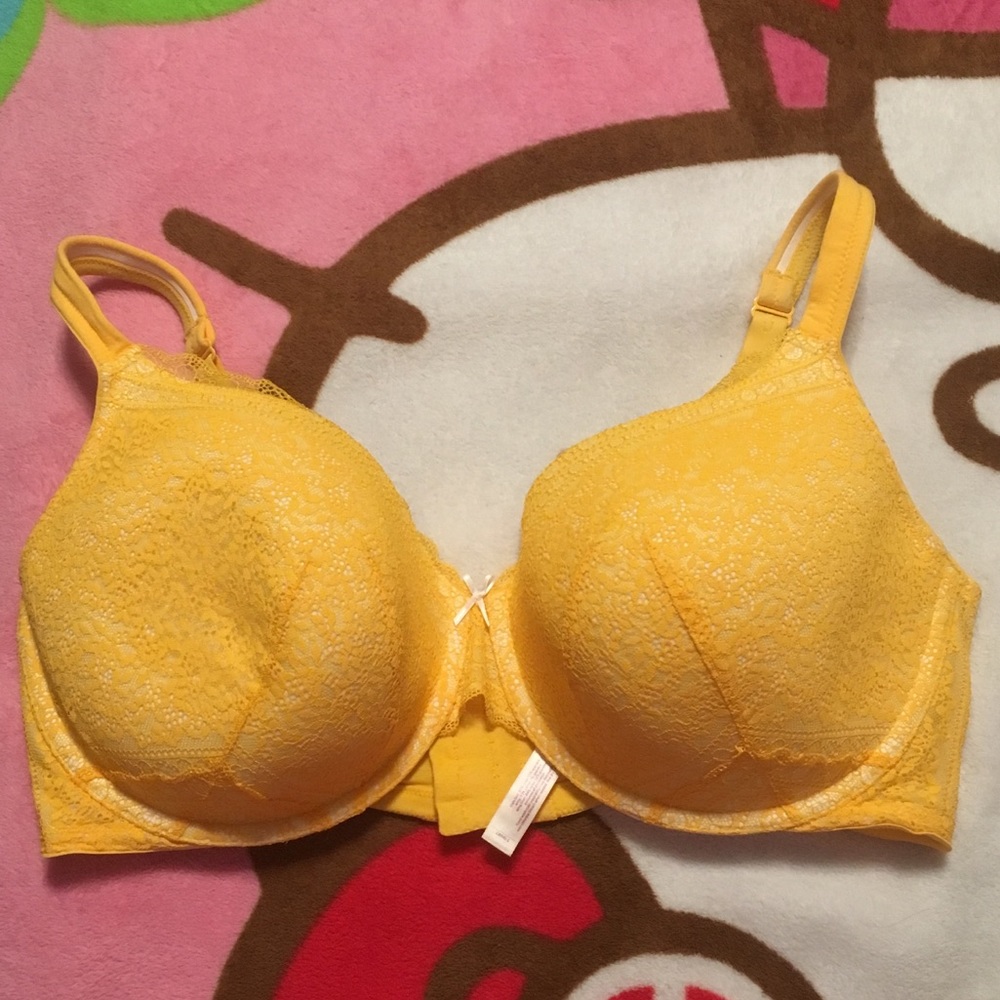 Cacique / Lane Bryant 44 DDD golden yellow bra